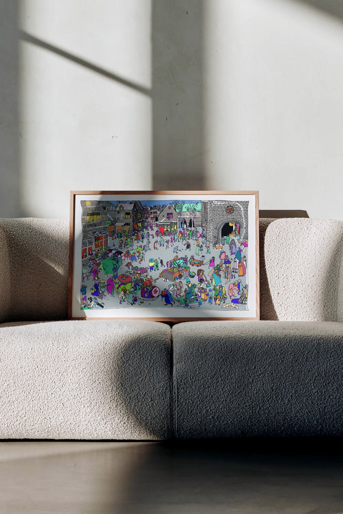 Hope I wasn't too brutal to Brugel, limited edition giclée print by Jimmy Hutch, Framed view
