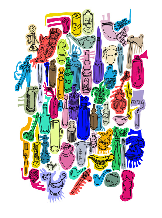 Unbottled Series A (Black lines/white background)