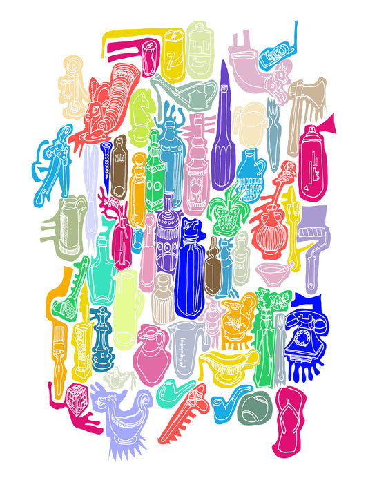 Unbottled Series A (White lines/white background)